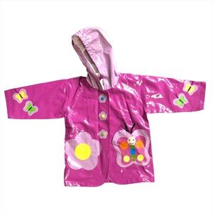 Kidorable rain coat pink/purple size 2T